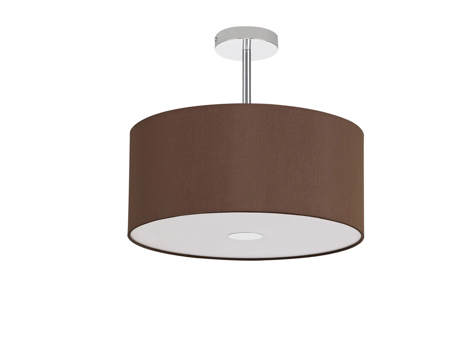Baymont 40cm Semi Flush 3 Light Polished Chrome, Raw Cocoa/Grecian Bronze, Frosted Diffuser DK0322  Deco Baymont CH RC